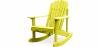 Buy Outdoor Chair with Armrests - Garden Chair - Adirondack - Wooden Rocking Chair - Adirondack Pastel yellow 59861 - in the UK