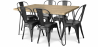 Buy Pack Dining Table - Industrial Design 150cm + Pack of 6 Dining Chairs - Industrial Design - Hairpin Stylix Black 59922 - in the UK