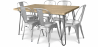 Buy Pack Dining Table - Industrial Design 150cm + Pack of 6 Dining Chairs - Industrial Design - Hairpin Stylix Silver 59922 - prices