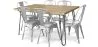 Pack Dining Table - Industrial Design 150cm + Pack of 6 Dining Chairs - Industrial Design - Hairpin Stylix image 9