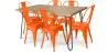 Pack Dining Table - Industrial Design 150cm + Pack of 6 Dining Chairs - Industrial Design - Hairpin Stylix image 9