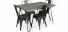 Buy Industrial Design Dining Table 120cm + Pack of 4 Dining Chairs - Industrial Design - Hairpin Stylix Black 59923 - in the UK