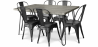 Buy Pack Dining Table - Industrial Design 150cm + Pack of 6 Dining Chairs - Industrial Design - Hairpin Stylix Black 59924 - in the UK