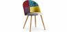 Buy Dining Chair - Upholstered in Patchwork - Scandinavian Style - Ray Multicolour 59935 - in the UK