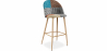 Buy Patchwork Upholstered Stool - Scandinavian Style - Evelyne  Multicolour 59943 - in the UK