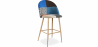 Buy Patchwork Upholstered Stool - Scandinavian Style - Evelyne Multicolour 59946 - in the UK