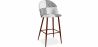 Buy Patchwork Upholstered Stool - Scandinavian Style - Black and White - Evelyne White / Black 59952 - in the UK