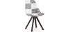 Dining Chair - Upholstered in Patchwork - Black and White - Denisse image 9