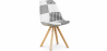 Buy Dining Chair - Upholstered in Black and White Patchwork - Denisse White / Black 59964 - in the UK