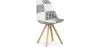 Dining Chair - Upholstered in Black and White Patchwork - Denisse image 9