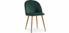 Buy Dining Chair Accent Velvet Upholstered Scandi Retro Design Wooden Legs - Evelyne Dark green 59990 in the United Kingdom