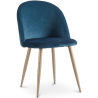 Buy Dining Chair - Velvet Upholstered - Scandinavian Style - Evelyne Dark blue 59990 home delivery
