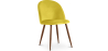 Buy Dining Chair - Upholstered in Velvet - Scandinavian Design - Evelyne Yellow 59991 - in the UK