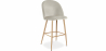 Buy Velvet Upholstered Stool - Scandinavian Design - Evelyne Light grey 59992 - prices