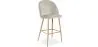 Velvet Upholstered Stool - Scandinavian Design - Evelyne image 9