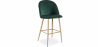 Buy Velvet Upholstered Stool - Scandinavian Design - Evelyne Dark green 59992 in the United Kingdom
