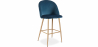 Buy Velvet Upholstered Stool - Scandinavian Design - Evelyne Dark blue 59992 home delivery