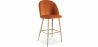 Buy Velvet Upholstered Stool - Scandinavian Design - Evelyne Reddish orange 59992 with a guarantee