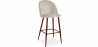 Buy Velvet Upholstered Stool - Scandinavian Design - Evelyne Light grey 59993 at Privatefloor