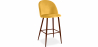 Buy Velvet Upholstered Bar Stool Scandinavian Design with Dark Metal Legs - Evelyne Yellow 59993 - prices