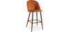 Buy Velvet Upholstered Stool - Scandinavian Design - Evelyne Reddish orange 59993 - prices