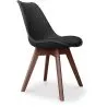 Buy Dining chair Denisse Scandi Style Premium Design With Cushion - Dark Legs Black 59953