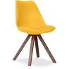 Buy Dining chair Denisse Scandi Style Premium Design Dark Legs with Cushion Yellow 59954