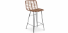 Buy Wicker Bar Stool with Backrest - Boho Bali Design - 75cm - Catori Natural wood 59995 - in the UK