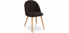 Buy Dining Chair - Upholstered in Fabric - Scandinavian Style - Evelyne Dark Brown 59261 with a guarantee