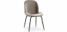 Buy Dining Chair Accent Velvet Upholstered Retro Design - Elias Taupe 59996 at Privatefloor