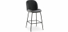 Buy Backrest Stool - Velvet Upholstered - Retro Design - Elias Dark grey 59997 - prices