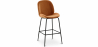 Buy Backrest Stool - Velvet Upholstered - Retro Design - Elias Brick 59997 in the United Kingdom