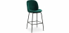 Buy Backrest Stool - Velvet Upholstered - Retro Design - Elias Dark green 59997 home delivery