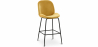 Buy Backrest Stool - Velvet Upholstered - Retro Design - Elias Mustard 59997 with a guarantee