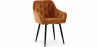 Buy Dining Chair Accent Velvet Upholstered Scandi Retro Design Wooden Legs - Alene  Orange 59998 home delivery