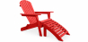 Buy Deck Chair with Footrest - Wooden Garden Chair - Alana Red 60009 - in the UK