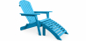 Buy Deck Chair with Footrest - Wooden Garden Chair - Alana Turquoise 60009 at Privatefloor