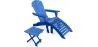 Outdoor Chair with Footstool and Outdoor & Garden Table - Wood - Alana image 9