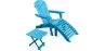 Outdoor Chair with Footstool and Outdoor & Garden Table - Wood - Alana image 9