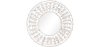 Buy Wall Mirror - White Boho Bali Round Design (60 cm) - Lenai White 60060 - in the UK