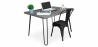 Buy Desk Set - Industrial Design 120cm - Hairpin + Dining Chair - Stylix Black 60069 - in the UK
