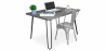 Buy Desk Set - Industrial Design 120cm - Hairpin + Dining Chair - Stylix Silver 60069 - prices
