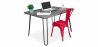 Buy Desk Set - Industrial Design 120cm - Hairpin + Dining Chair - Stylix Red 60069 in the United Kingdom