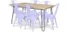 Pack Dining Table - Industrial Design 150cm + Pack of 6 Dining Chairs - Industrial Design - Hairpin Stylix image 9