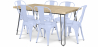 Buy Pack Dining Table - Industrial Design 150cm + Pack of 6 Dining Chairs - Industrial Design - Hairpin Stylix Grey blue 59922 - in the UK