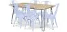 Pack Dining Table - Industrial Design 150cm + Pack of 6 Dining Chairs - Industrial Design - Hairpin Stylix image 9
