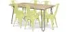 Pack Dining Table - Industrial Design 150cm + Pack of 6 Dining Chairs - Industrial Design - Hairpin Stylix image 9