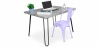 Buy Desk Set - Industrial Design 120cm - Hairpin + Dining Chair - Stylix Lavander 60069 at Privatefloor
