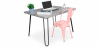 Buy Desk Set - Industrial Design 120cm - Hairpin + Dining Chair - Stylix Pastel orange 60069 - prices
