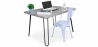 Buy Desk Set - Industrial Design 120cm - Hairpin + Dining Chair - Stylix Grey blue 60069 - in the UK